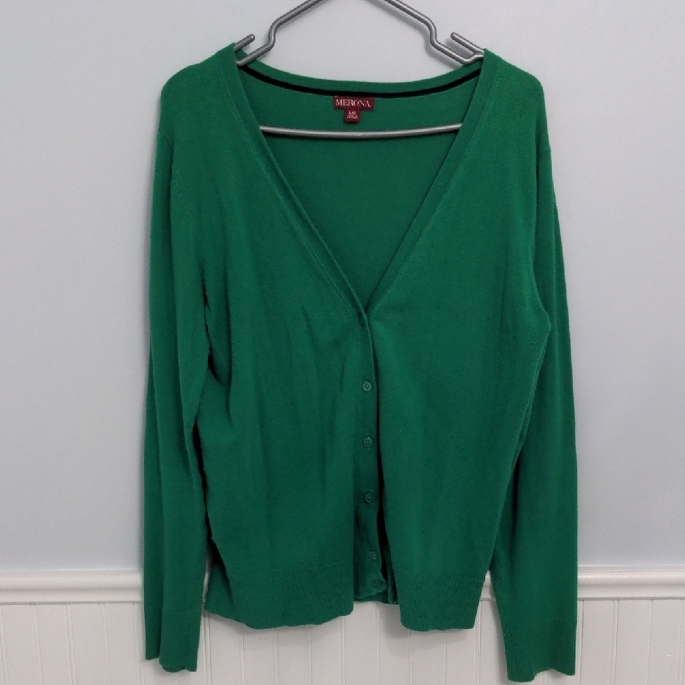 Merona Women's Green Cardigan Sweater